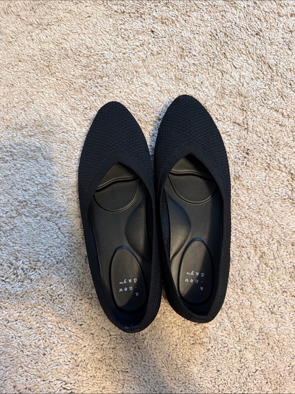 Black Pointed Toe Flats